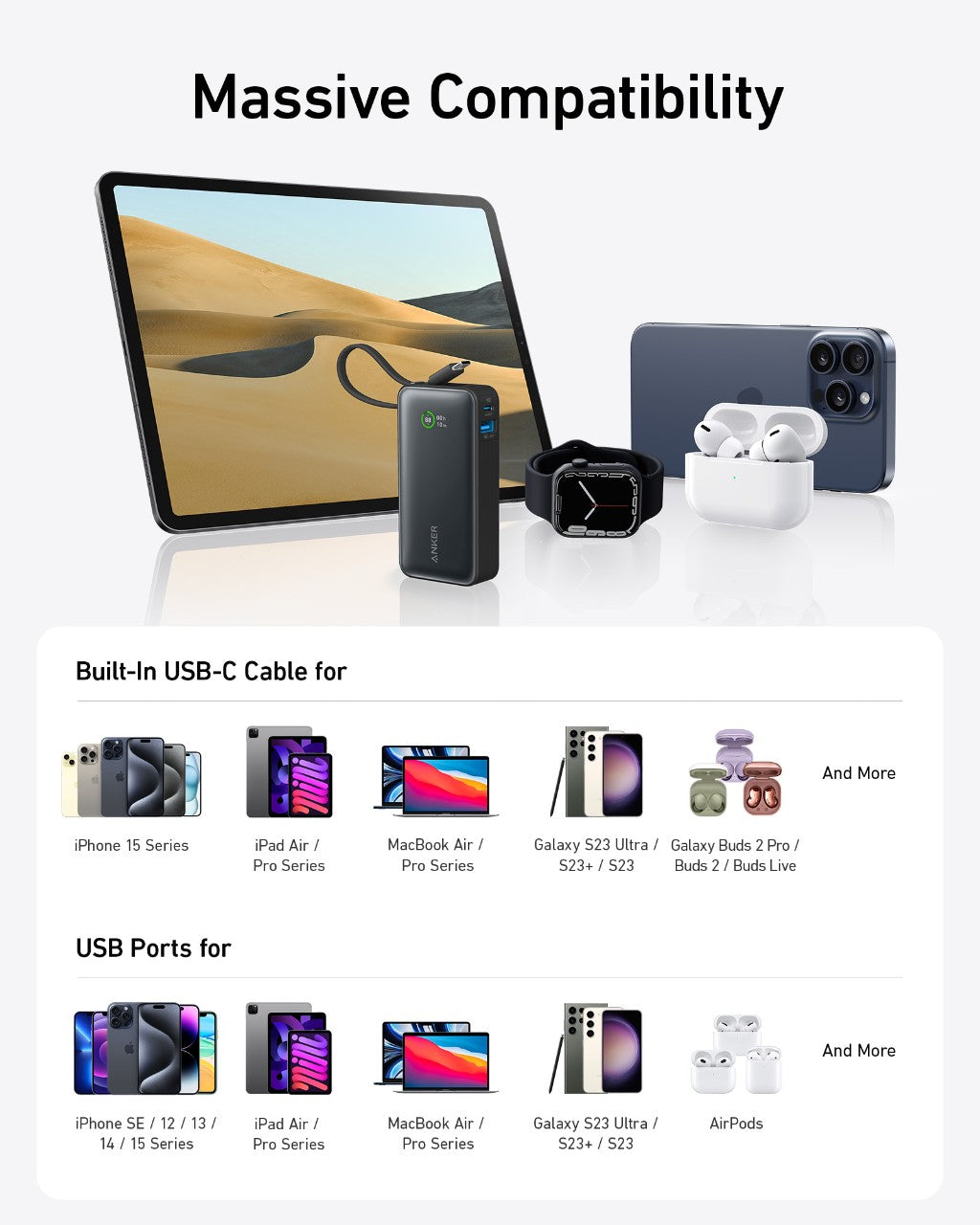 Anker Nano Power Bank (30W, Built-In USB-C Cable) - We The Collective