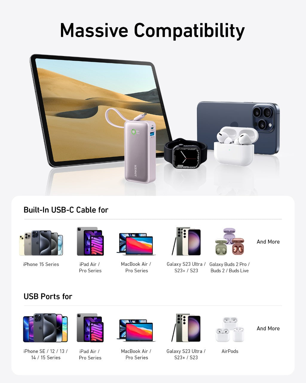 Anker Nano Power Bank (30W, Built-In USB-C Cable) - We The Collective