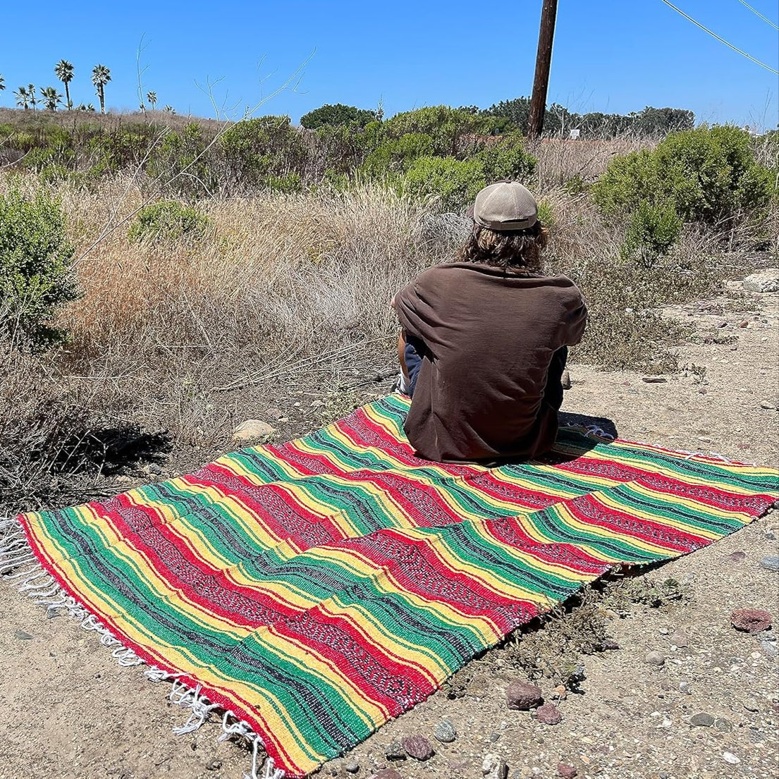 Rasta Mexican Falsa Yoga Blanket - OVERLANDERS Outfitter