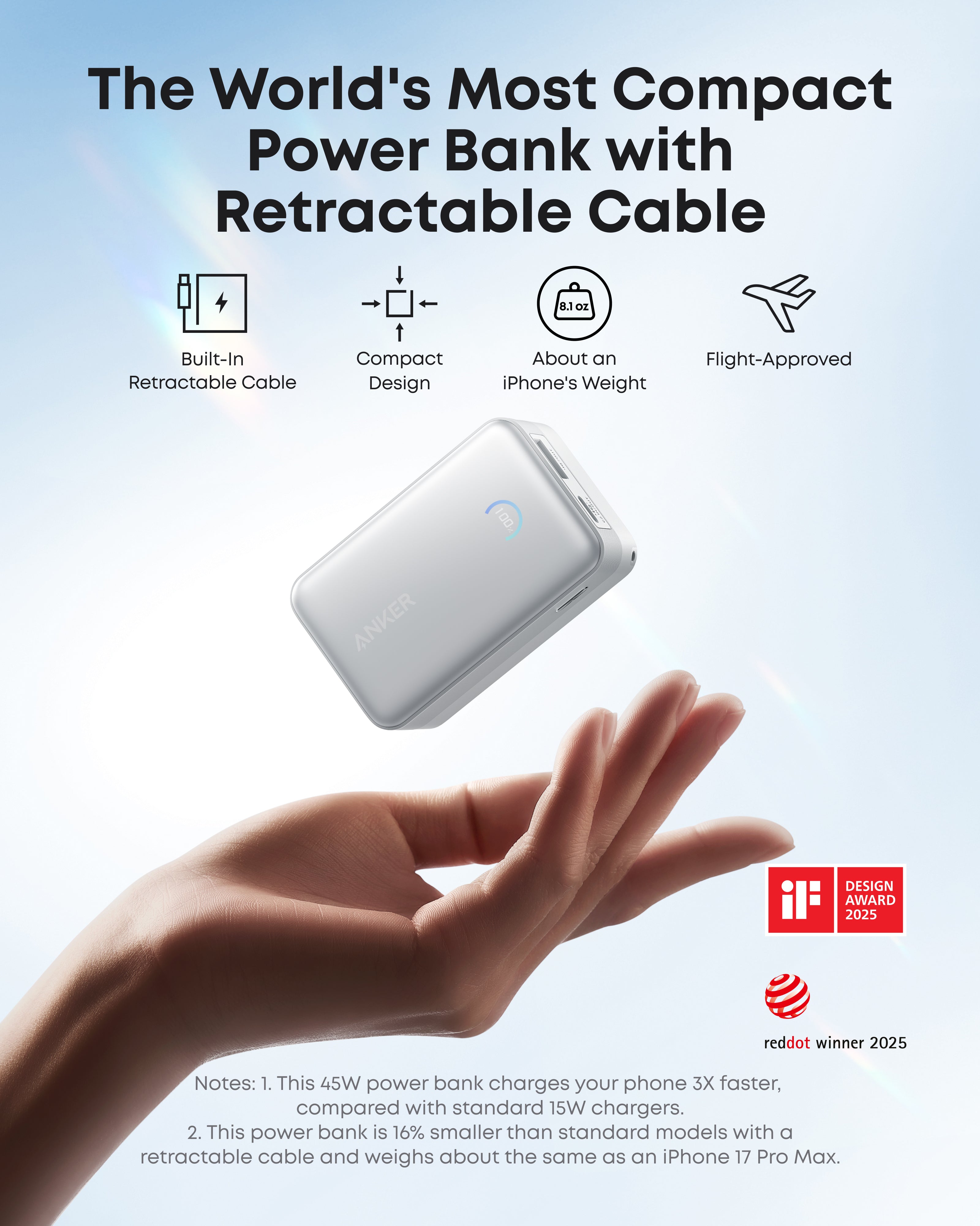 Anker Nano Power Bank (10K, 45W, Built-In Retractable USB-C Cable) - We The Collective