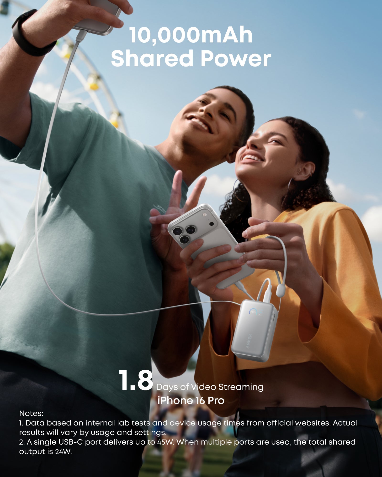 Anker Nano Power Bank (10K, 45W, Built-In Retractable USB-C Cable) - We The Collective