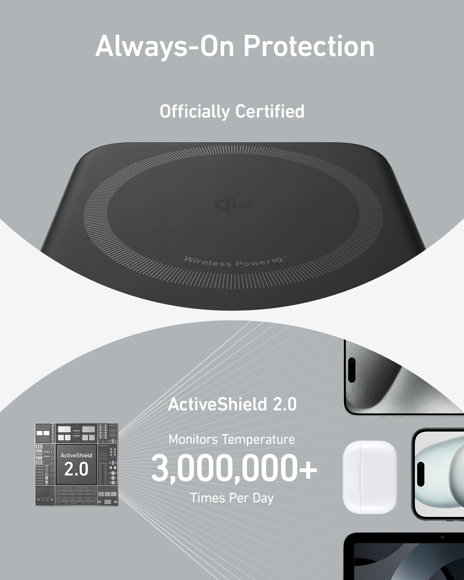 Anker MagGo Power Bank 10K with sleek black design and magnetic attachment for wireless charging on a modern device.