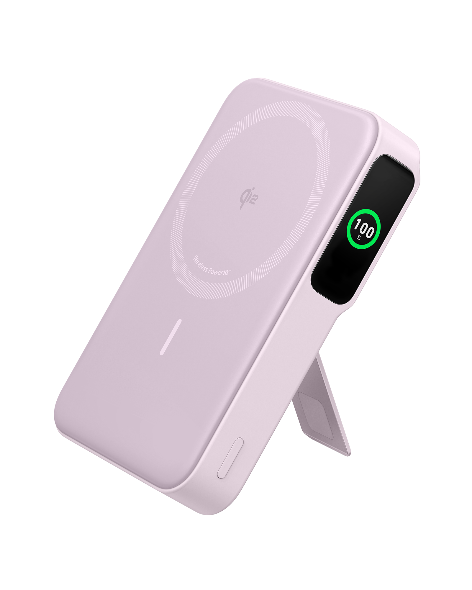 Anker MagGo Power Bank 10K with MagSafe magnetic wireless charging pad and USB-C port, compact portable power source.