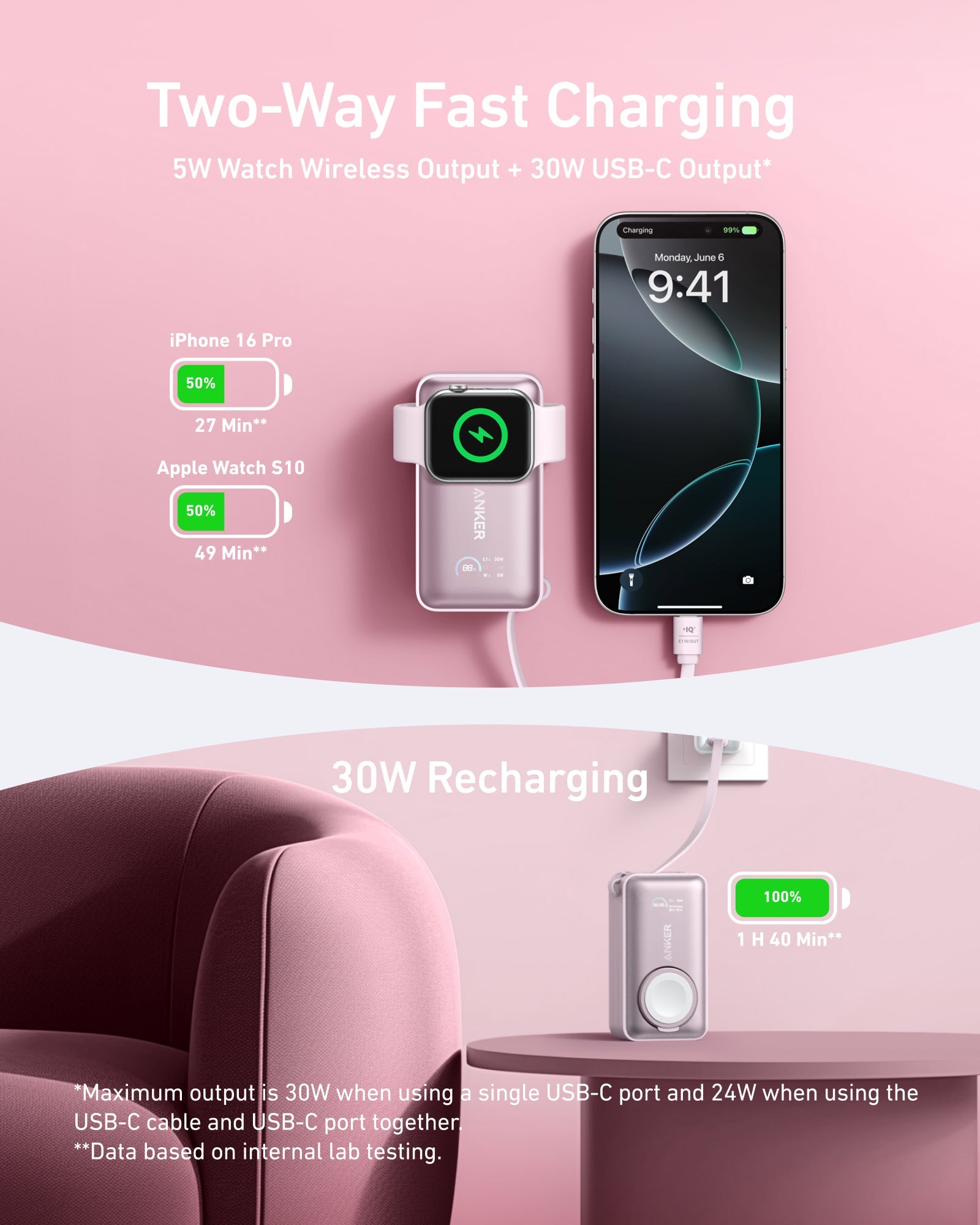 Anker MagGo Power Bank (10K, 35W, For Apple Watch) - We The Collective