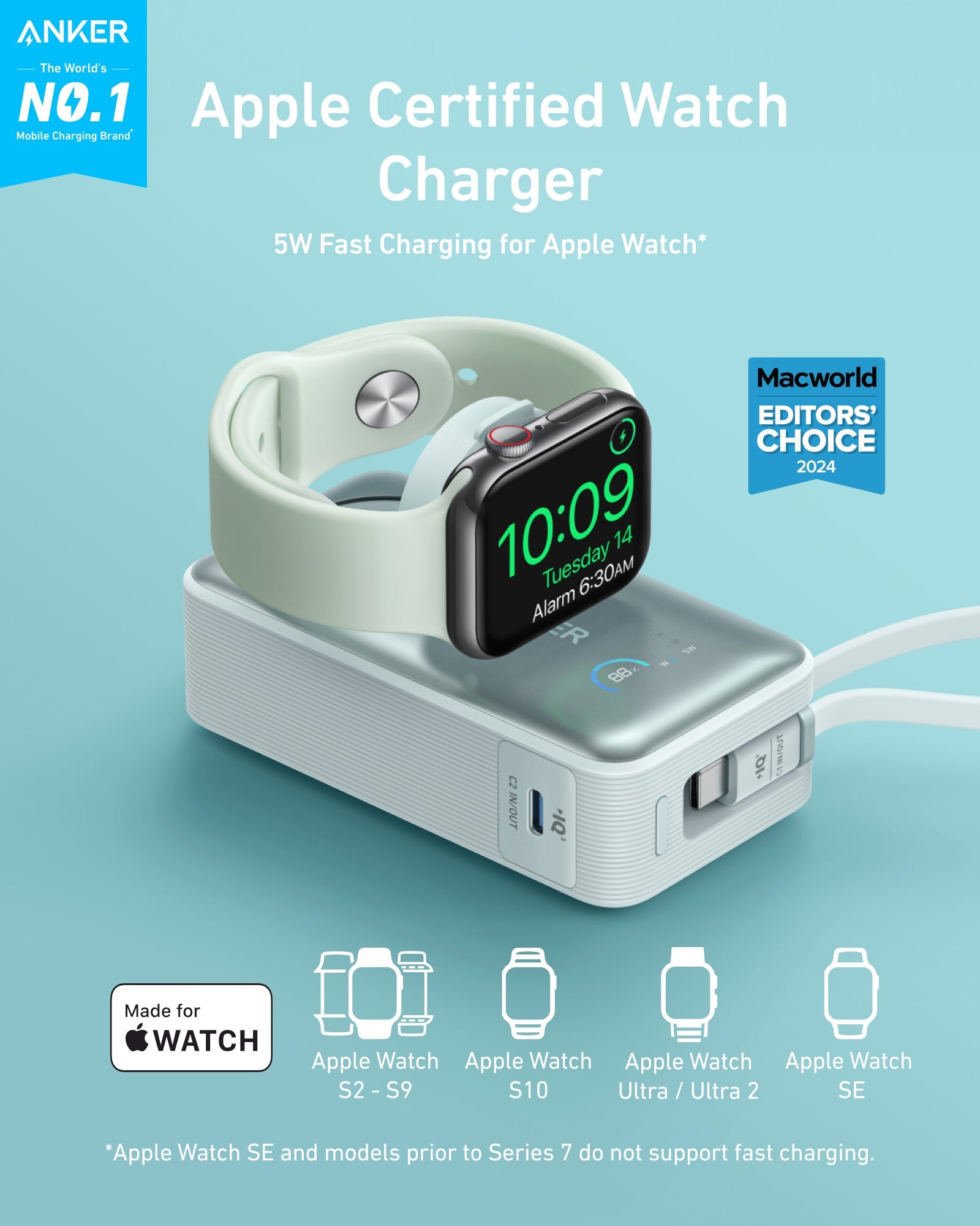Anker MagGo Power Bank (10K, 35W, For Apple Watch) - We The Collective