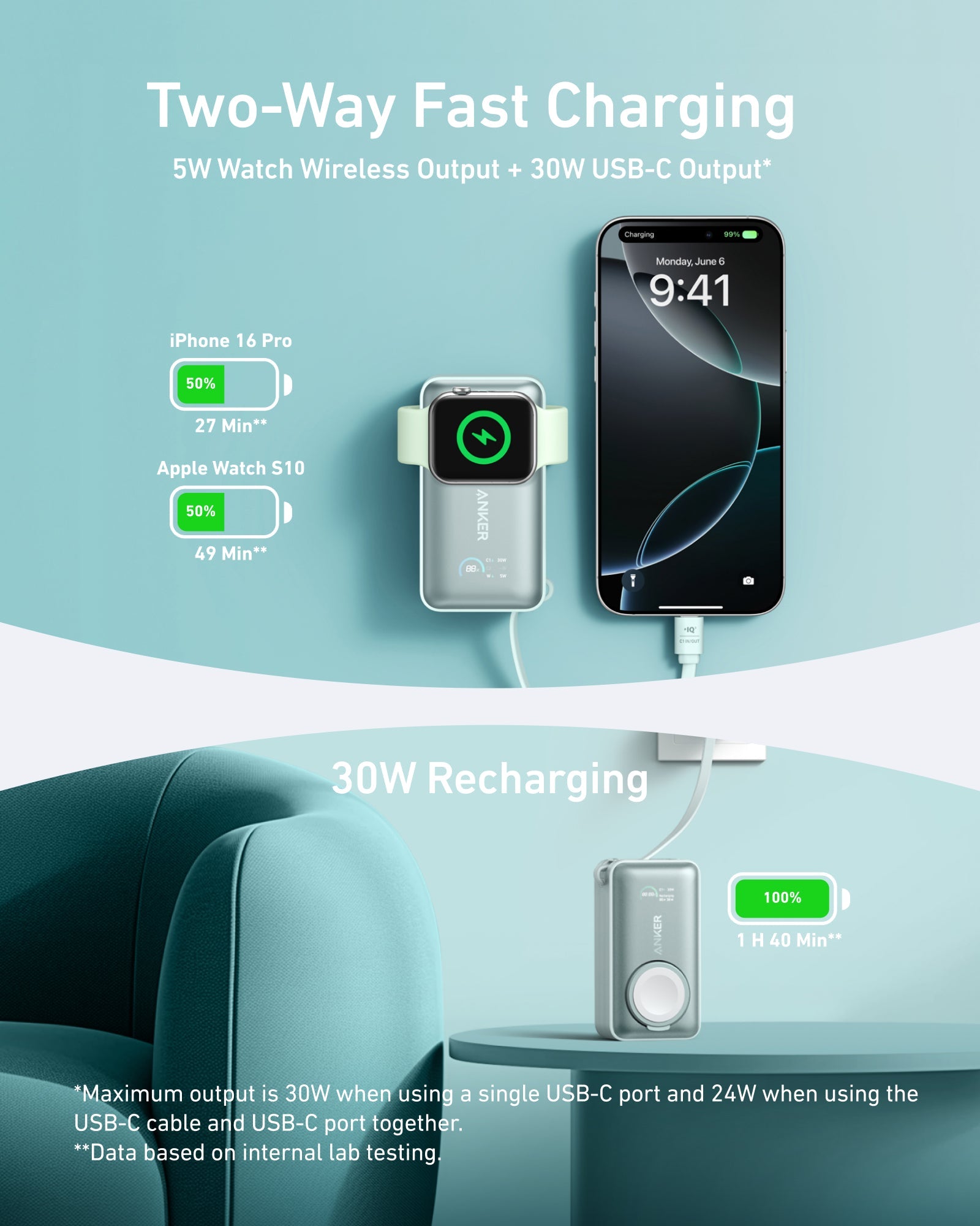 Anker MagGo Power Bank (10K, 35W, For Apple Watch) - We The Collective