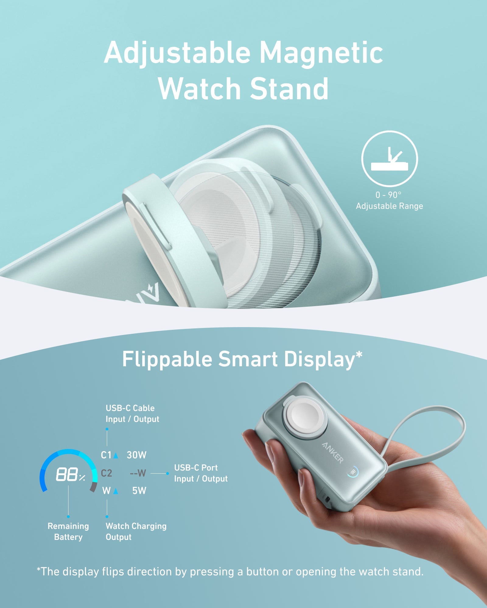 Anker MagGo Power Bank (10K, 35W, For Apple Watch) - We The Collective