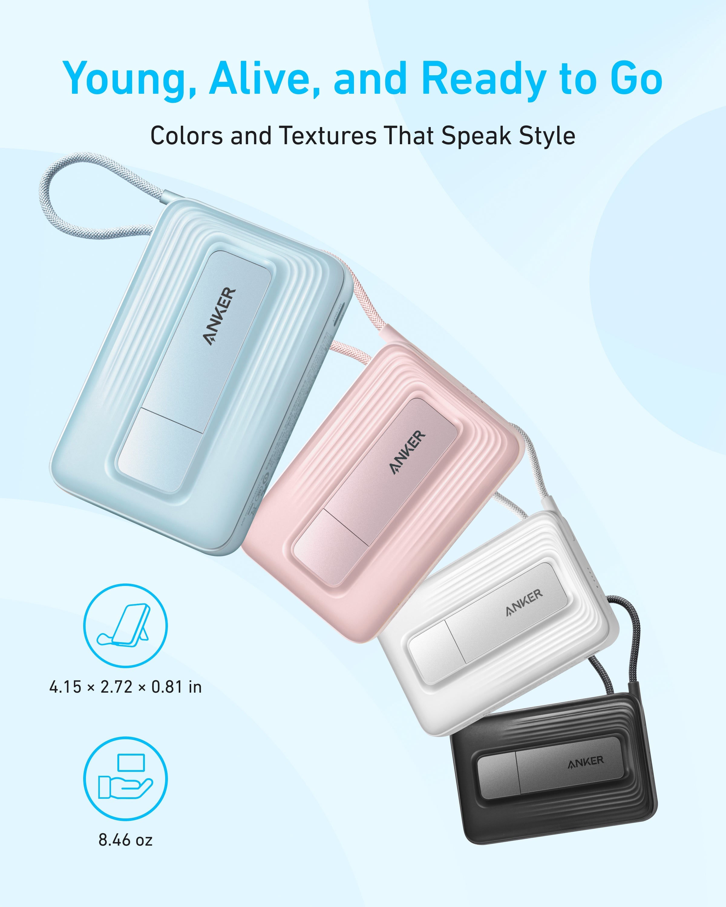 Anker Zolo Magnetic Power Bank (10K, 30W, Built-in USB-C Cable) - OVERLANDERS Outfitter