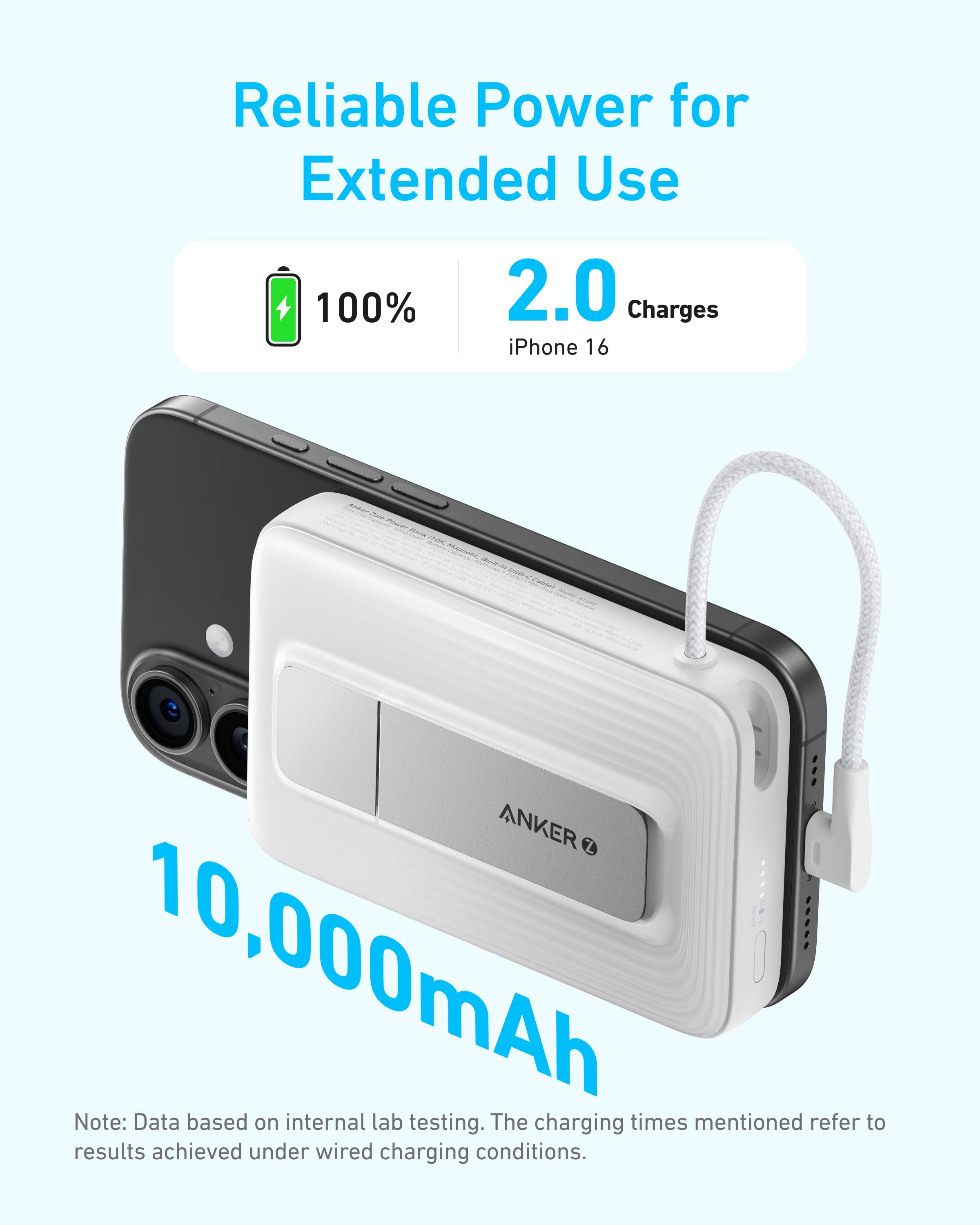 Anker Zolo Magnetic Power Bank (10K, 30W, Built-in USB-C Cable) - OVERLANDERS Outfitter