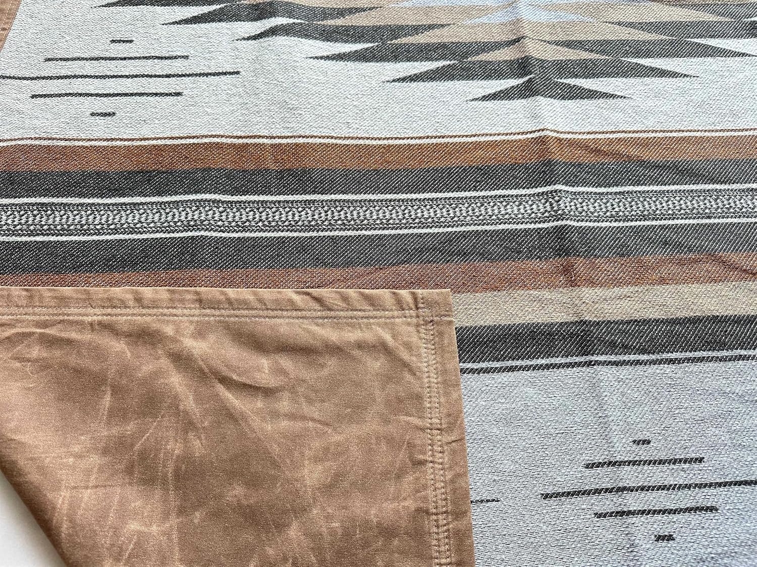 West Path waxed canvas camping blanket, outdoor throw blanket with durable waterproof material, ideal for bushcraft and outdoor adventures.