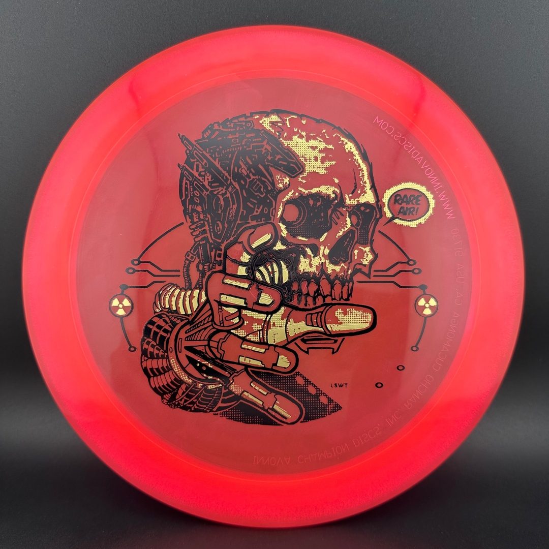 Rare Air Discs Gummy C-Blend Aztec disc golf disc from the FEAR V1 series by Les White with vibrant design and sturdy C-Blend plastic.