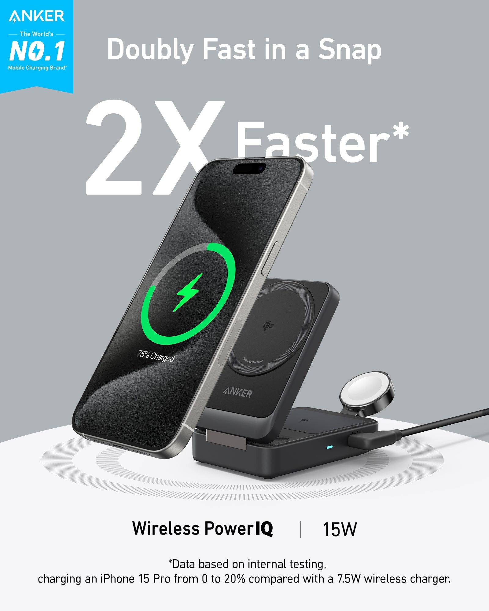 Anker MagGo Wireless Charging Station (Foldable 3-in-1) - We The Collective