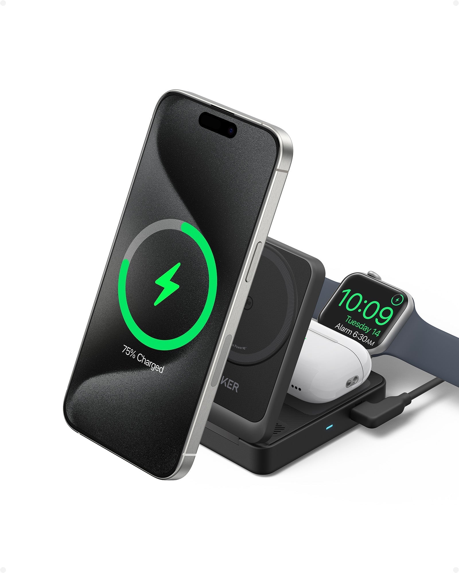 Anker MagGo Wireless Charging Station (Foldable 3-in-1) - We The Collective