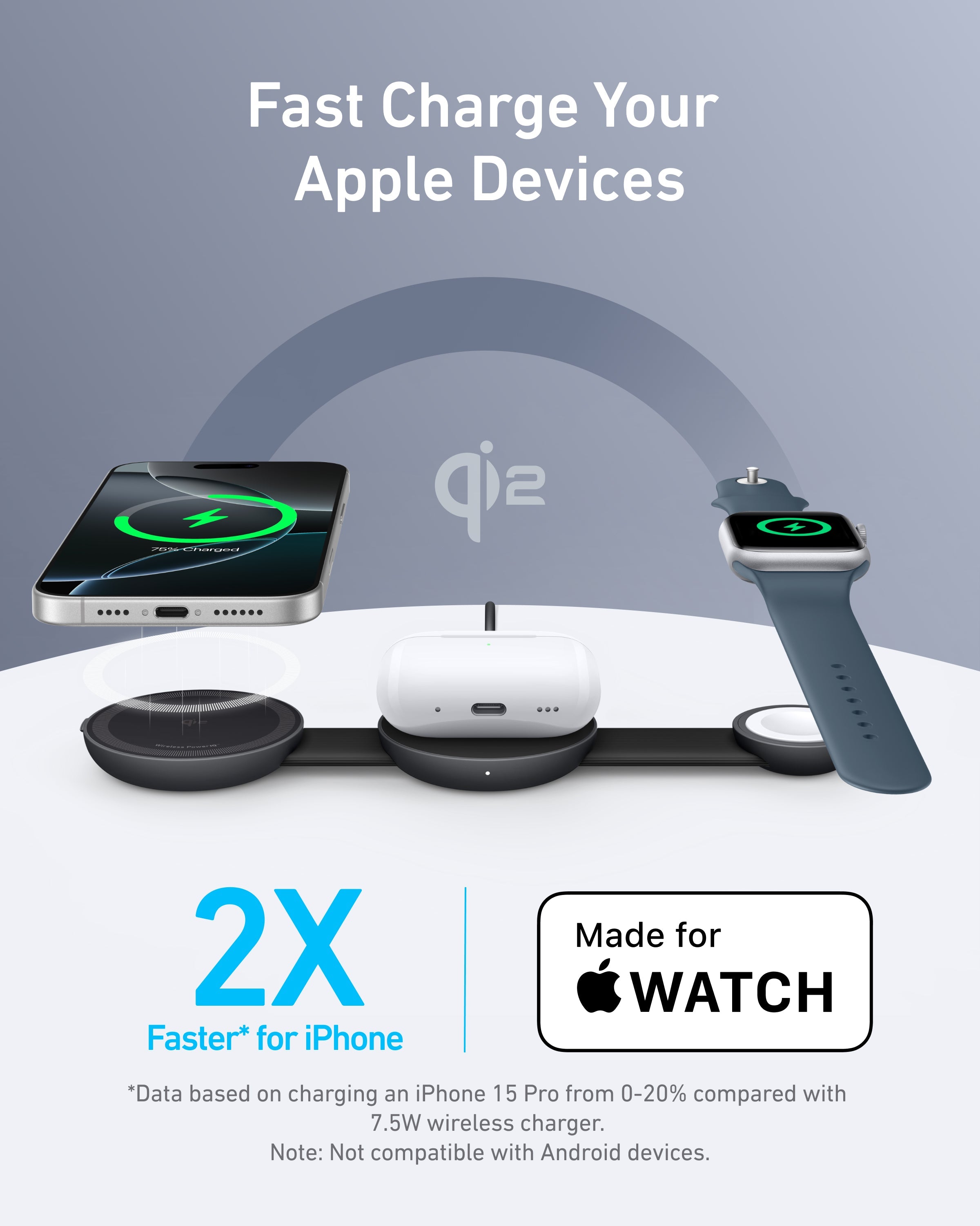 Anker MagGo Wireless Charging Station (3-in-1, Foldable Pad) - We The Collective