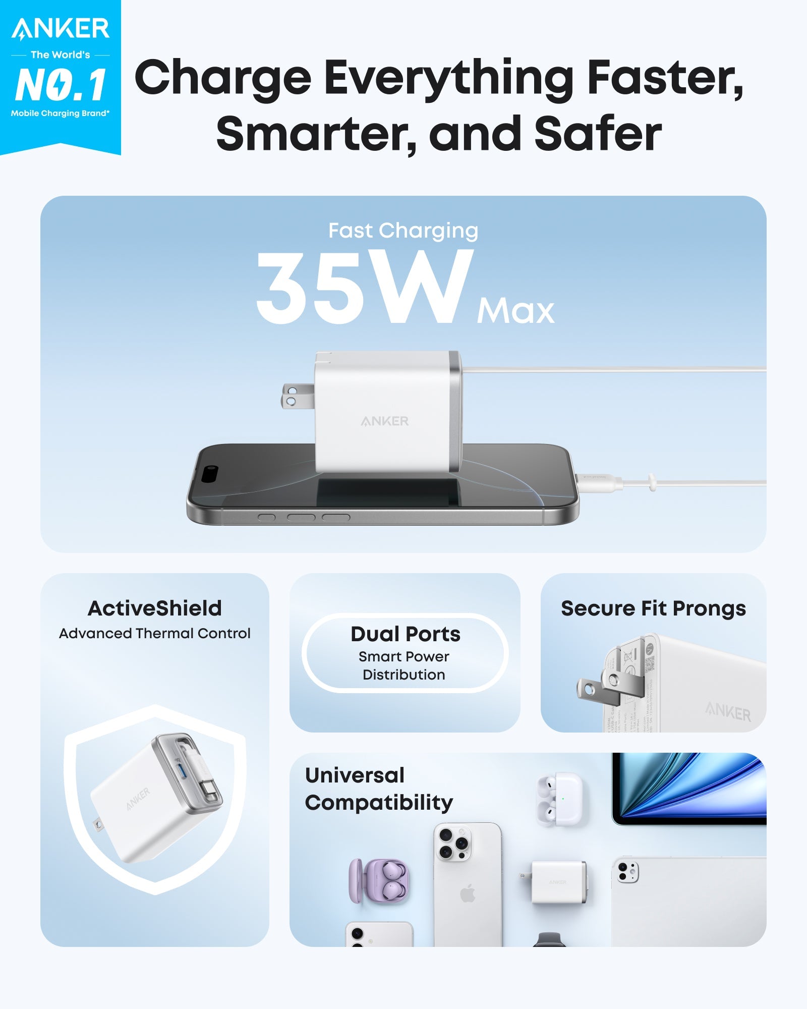 Anker Nano Charger (35W, Built-In Retractable USB-C Cable) - We The Collective