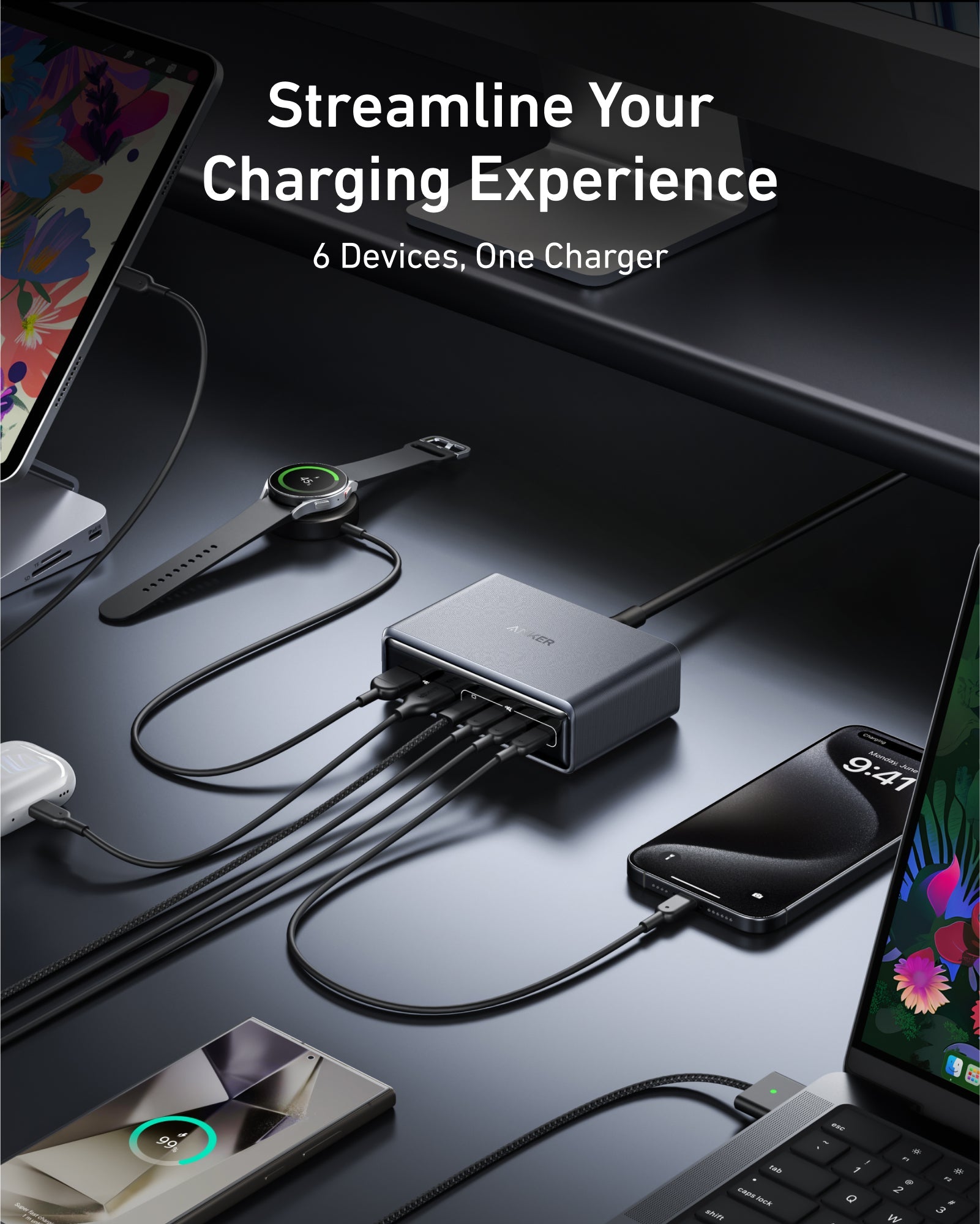 Anker Prime Charger (200W, 6 Ports, GaN) - We The Collective