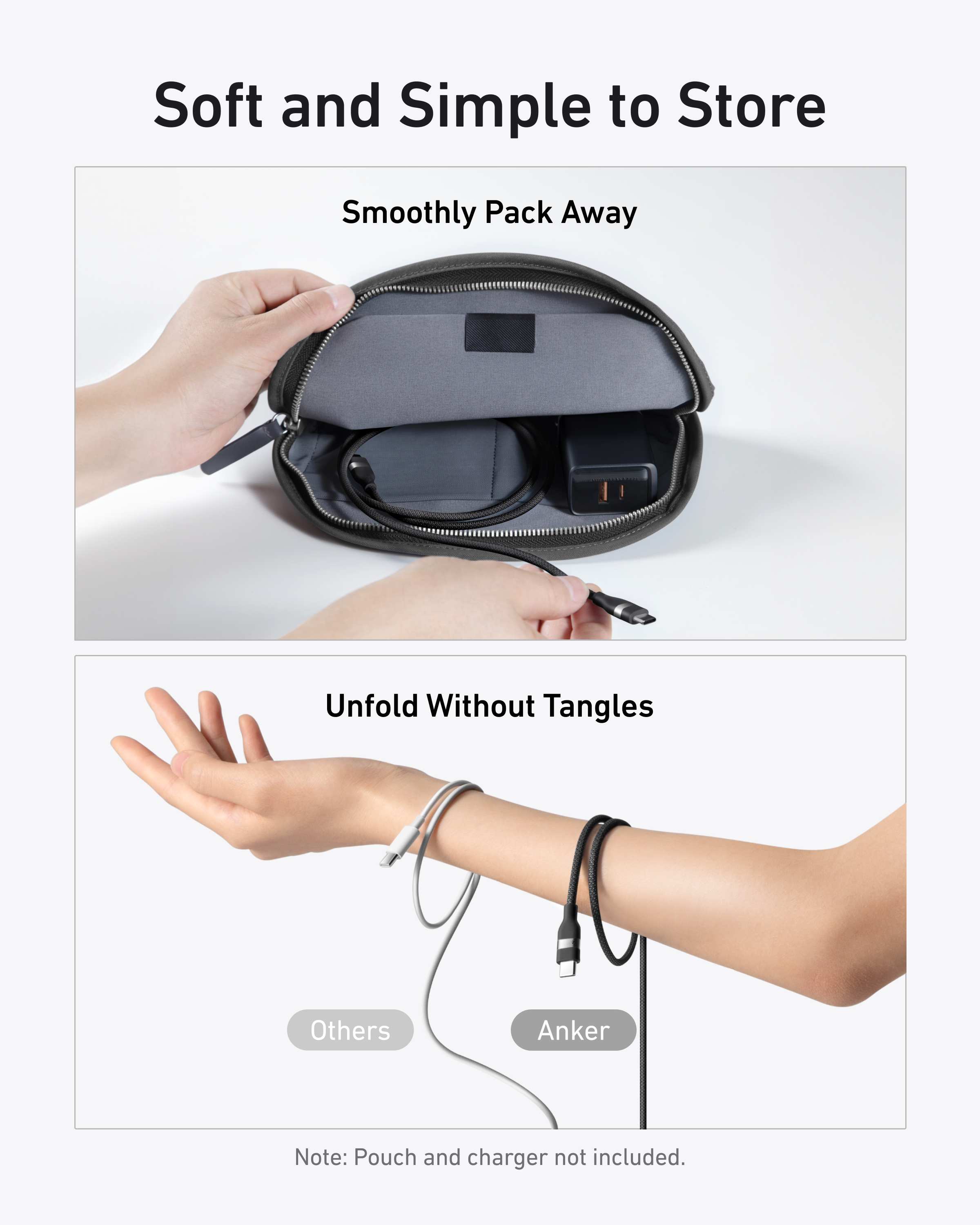 Anker 25K 165W laptop power bank with built-in and retractable cables, portable charging device for laptops and USB devices.
