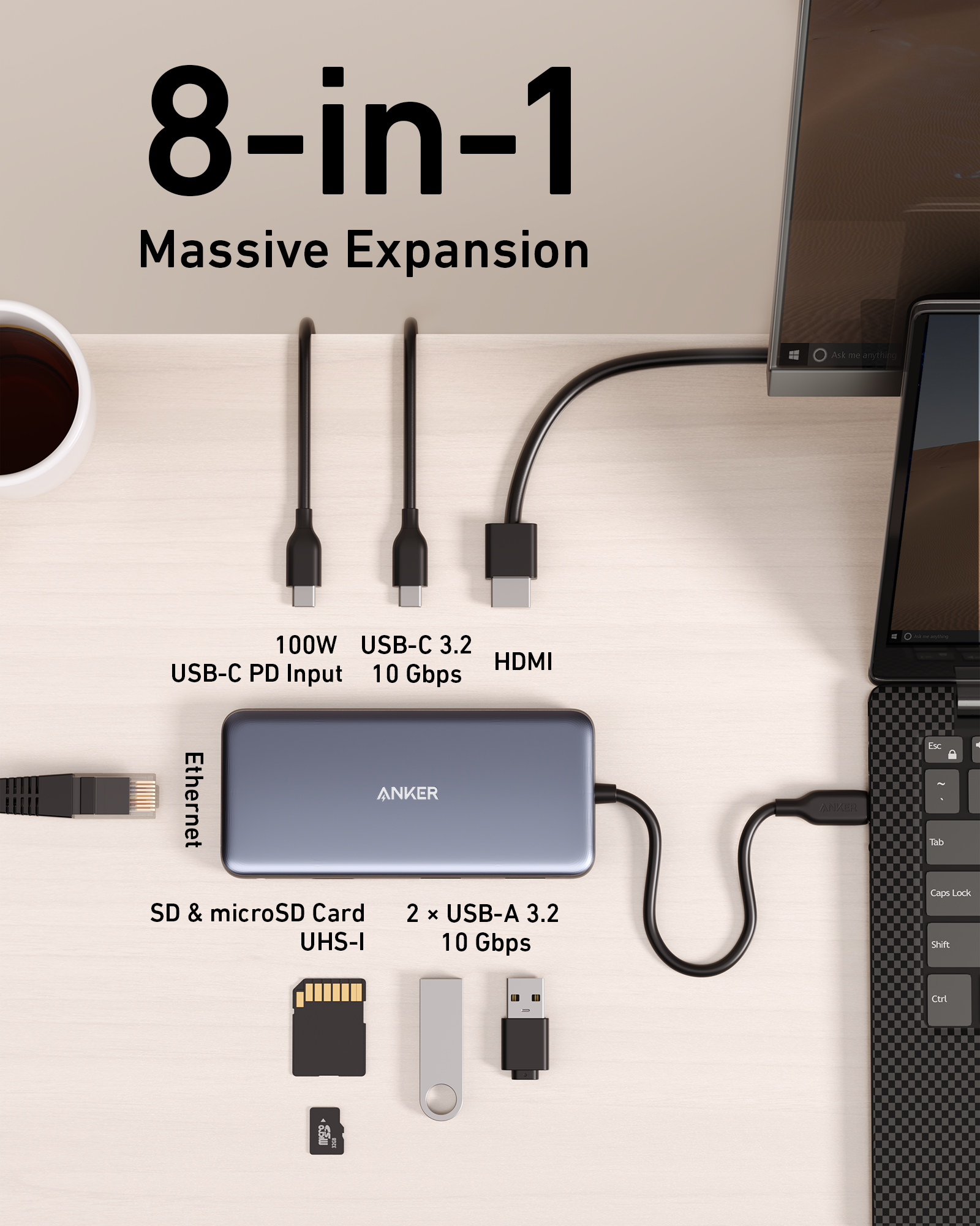 Anker <b>555</b> USB-C Hub (8-in-1) - We The Collective