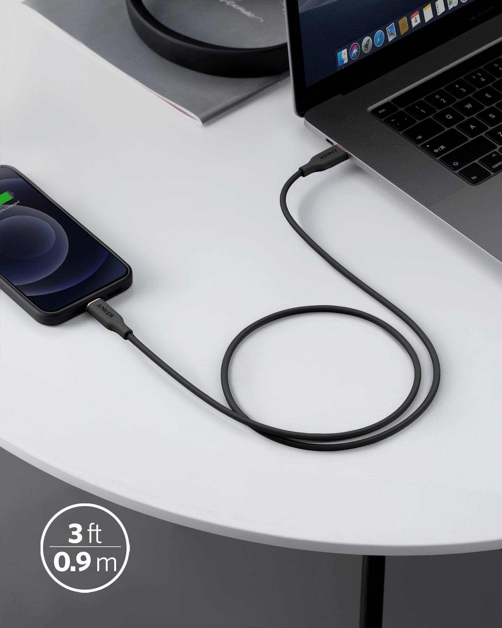 Anker <b>641</b> USB-C to Lightning Cable (Flow, 3 ft Silicone) - We The Collective