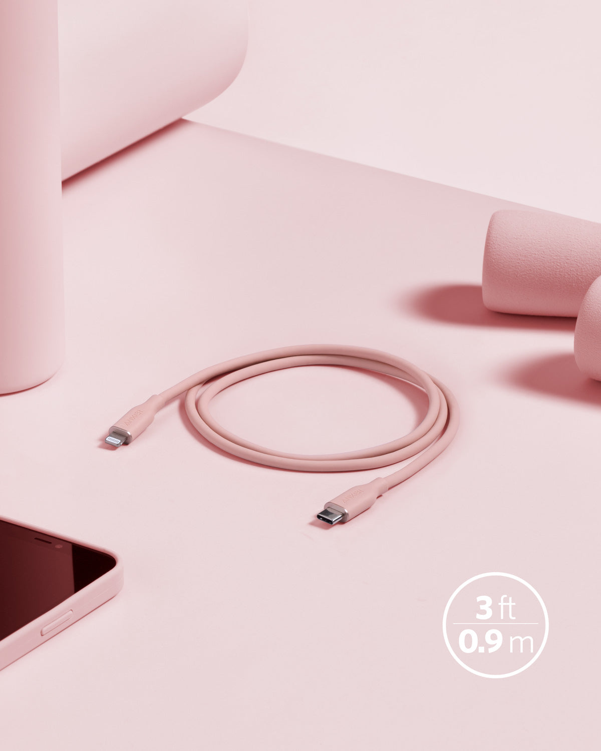 Anker <b>641</b> USB-C to Lightning Cable (Flow, 3 ft Silicone) - We The Collective