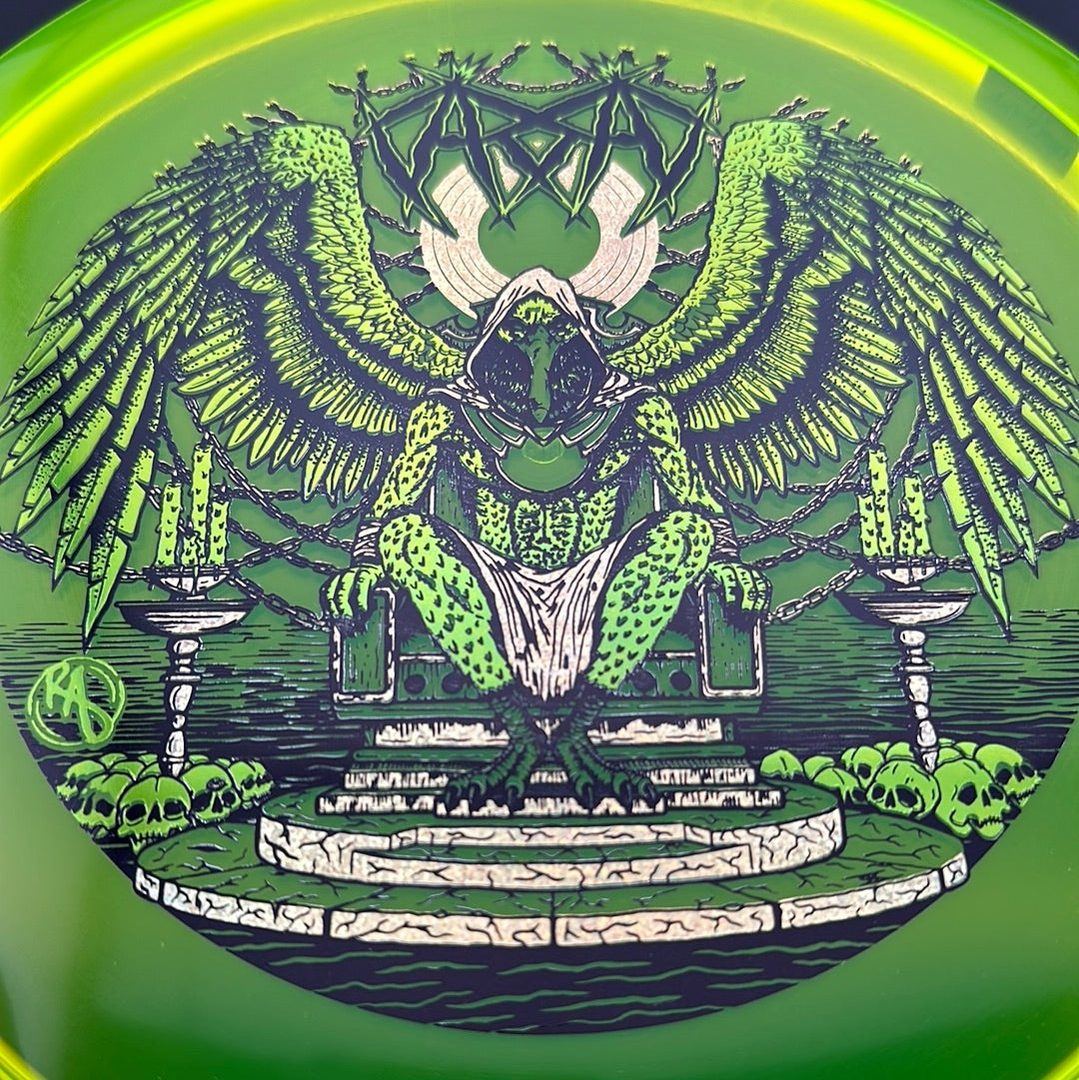 Rare Air Discs CryZtal Buzzz by Ripper Studios featuring Karudi the Overseer design, a colorful disc golf disc with detailed artwork.
