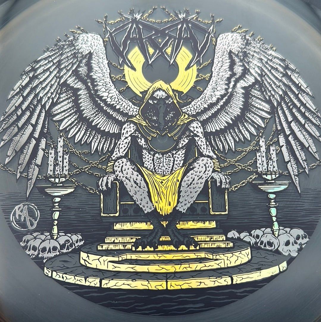 Rare Air Discs CryZtal Buzzz Karudi the Overseer disc golf disc from Ripper Studios with vibrant artwork and detailed design.