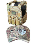 Redemption Tactical RT Crusader 2.0® lightweight Level IV armor plates front and back, 10x12 inch size, part of tactical vest kit