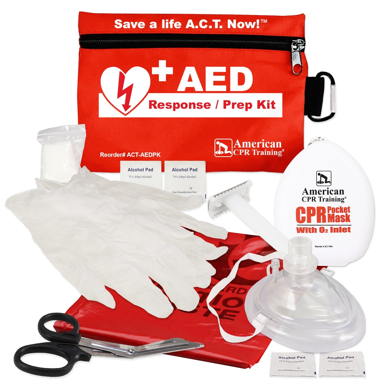 AED Response Prep Kit - Portable Zipper Pouch - OVERLANDERS Outfitter