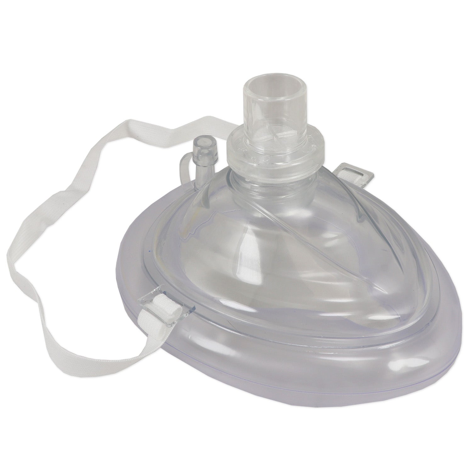 Plastic case for American CPR pocket mask with O2 inlet, suitable for adult, child, and infant CPR rescue.