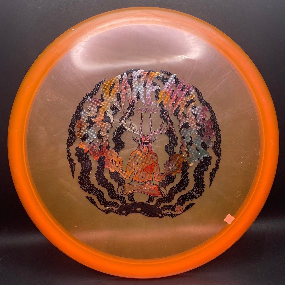 Rare Air Discs Eternal Mustang Midrange disc golf disc with elk stamp, custom rare air design, ideal for midrange throws.