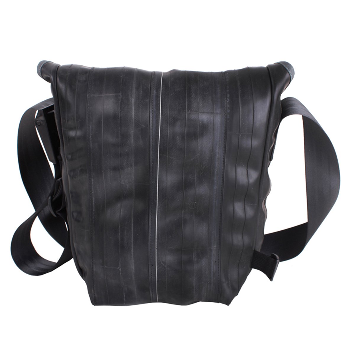 Charcoal Alchemy Goods Haversack Satchel bag by ZEITBIKE, showcasing its sturdy design and spacious interior.