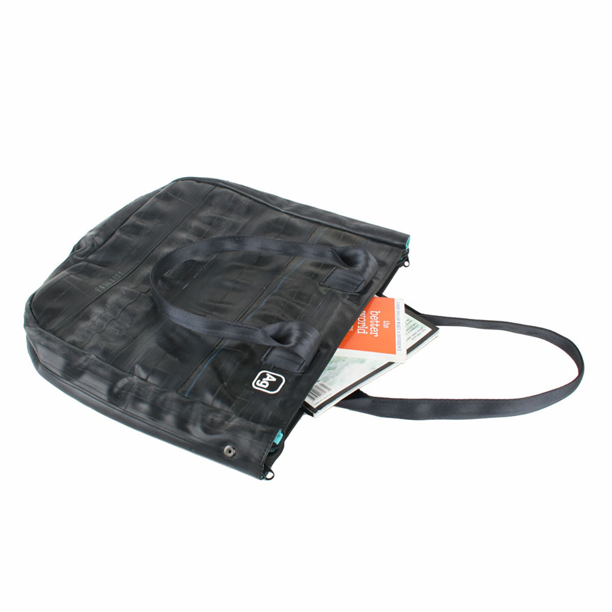 Black and grey Alchemy Goods Rainier shoulder bag with adjustable strap and durable design, ideal for everyday carry.