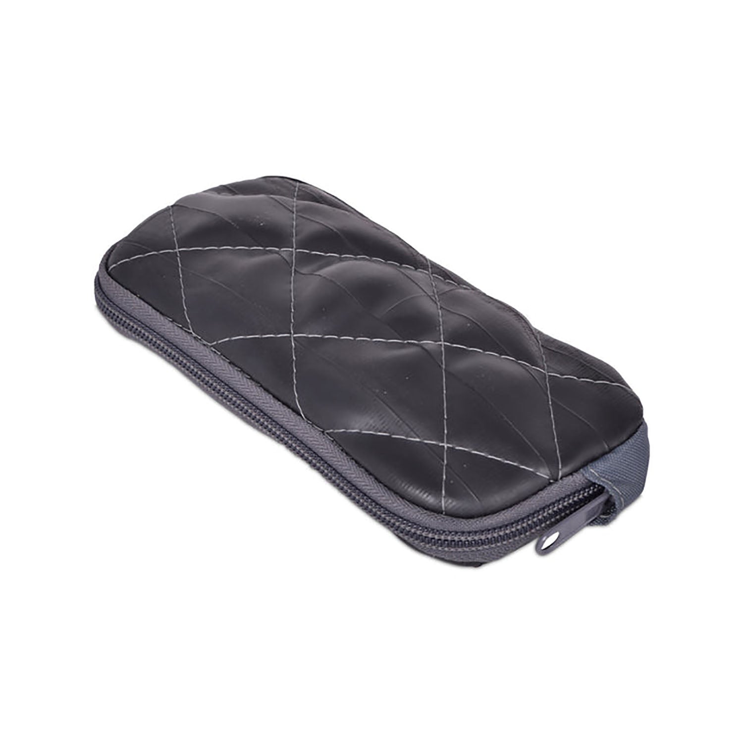 ZEITBIKE Alchemy Goods Roxhill Zip Wallet showing black leather exterior and zip closure, compact and stylish for everyday use