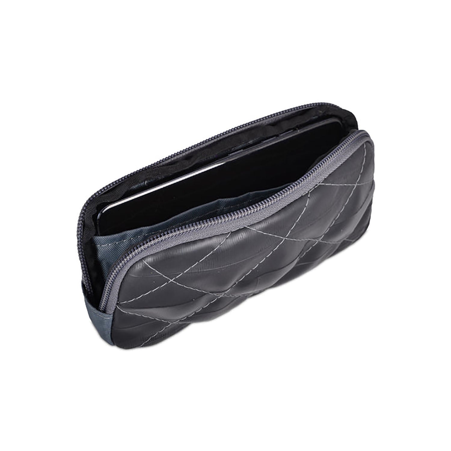 ZEITBIKE Alchemy Goods Roxhill Zip Wallet with leather and fabric exterior, compact design, and zipper closure.
