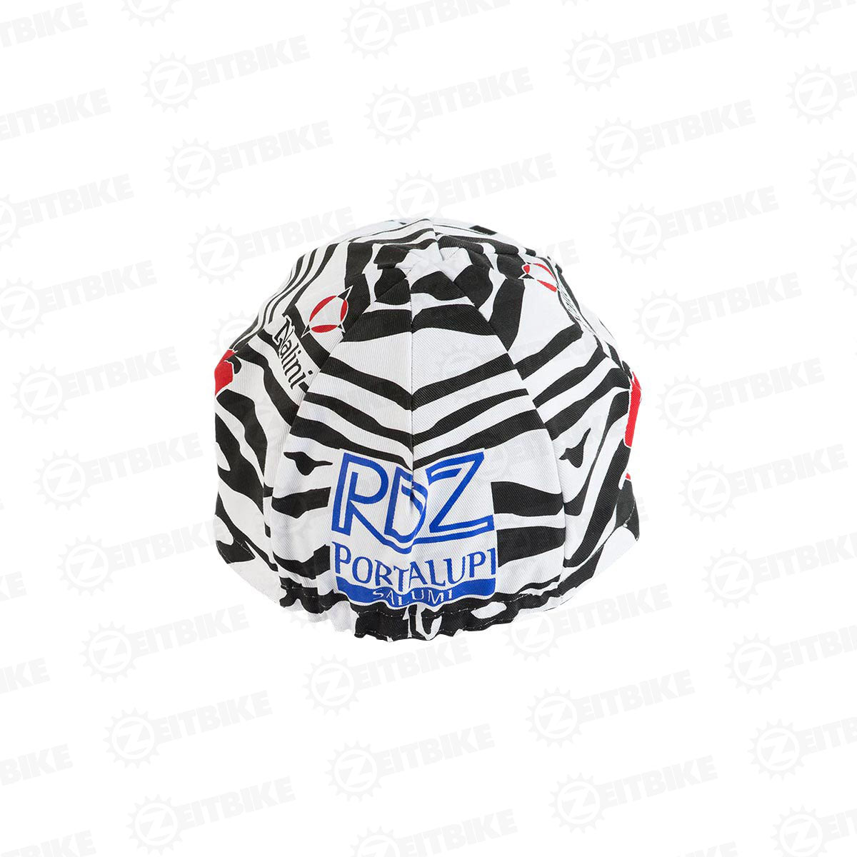 Vintage ZEITBIKE Domina Vacanze cycling cap with retro design, featuring a curved brim and classic logo embroidery on the front.