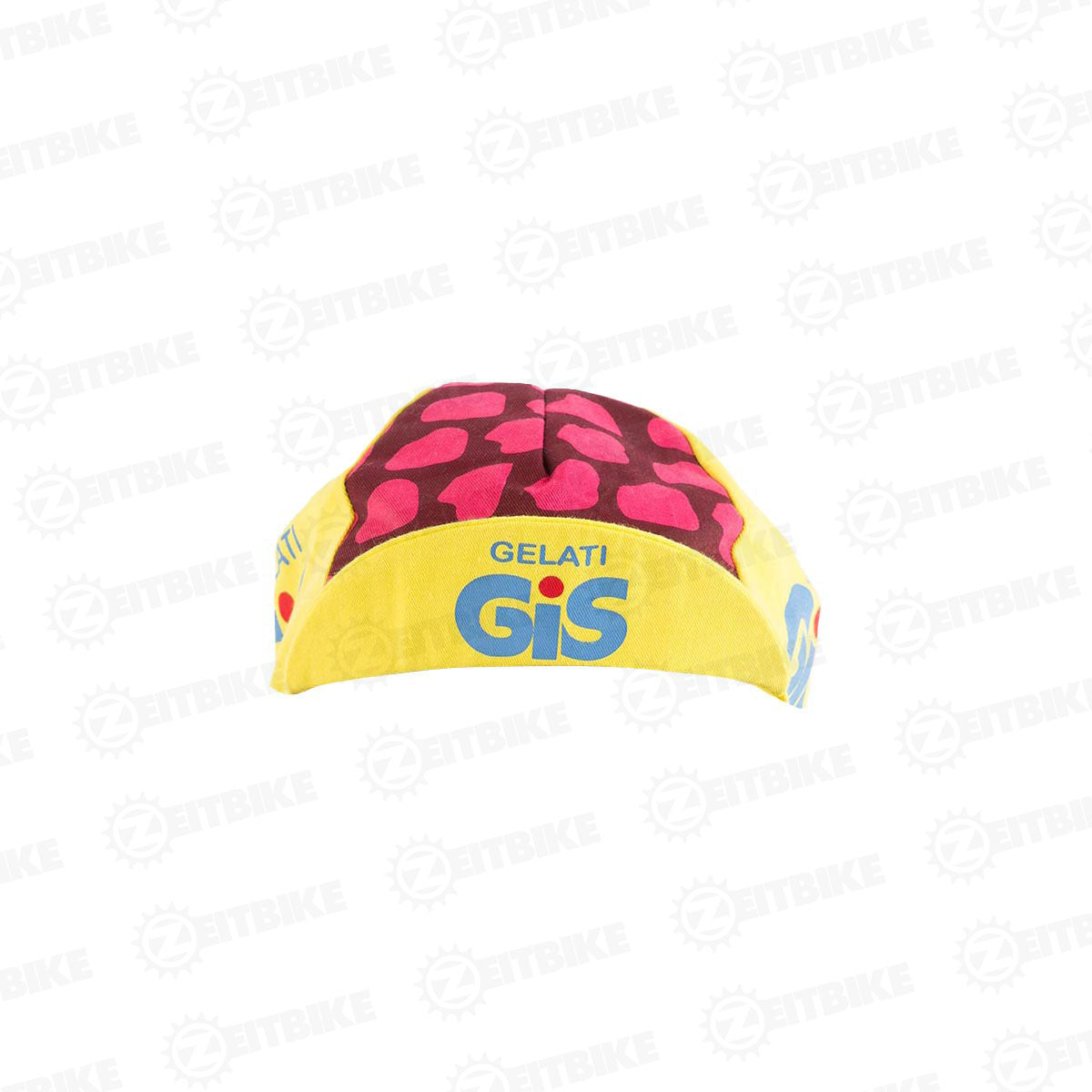 ZEITBIKE vintage cycling cap with Gis Gelati design, featuring a classic style and front view in the product image.