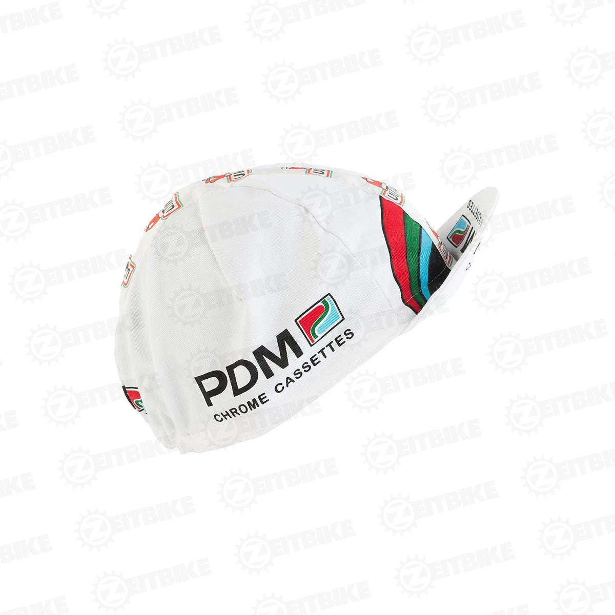ZEITBIKE vintage cycling cap in PDM style, shown from the side with classic design and fabric texture.