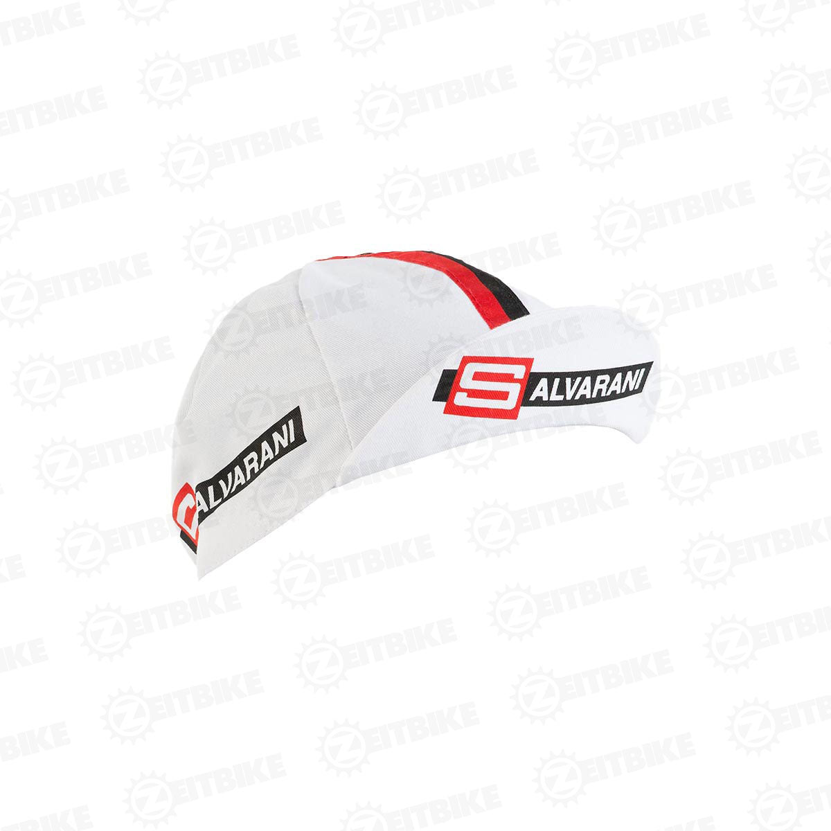 ZEITBIKE vintage cycling cap in Salvarani style, featuring classic design and branding, shown from side angle.