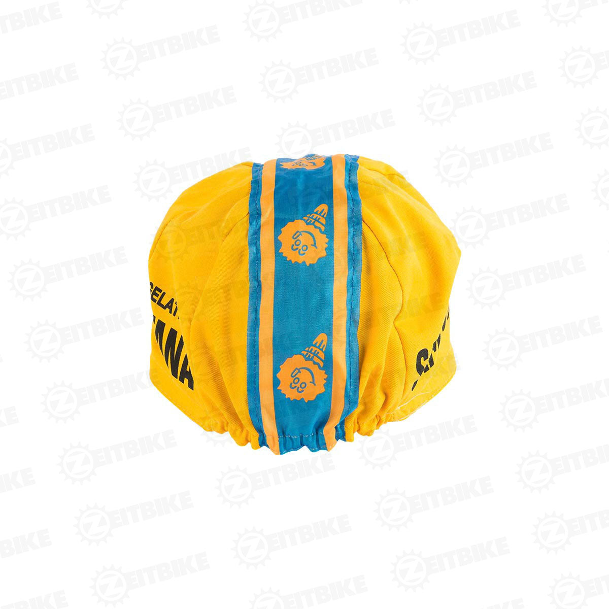 ZEITBIKE Vintage Sammontana cycling cap with classic design, featuring a curved brim and retro branding.
