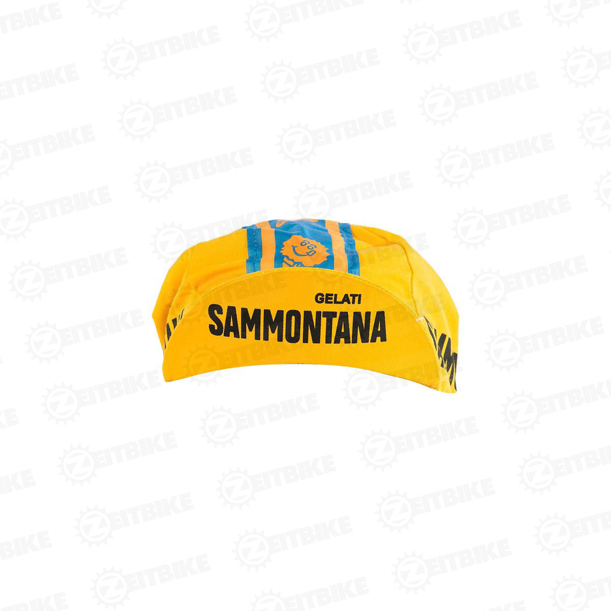 Vintage Sammontana cycling cap by ZEITBIKE featuring a classic design and front logo, ideal for vintage cycling enthusiasts.