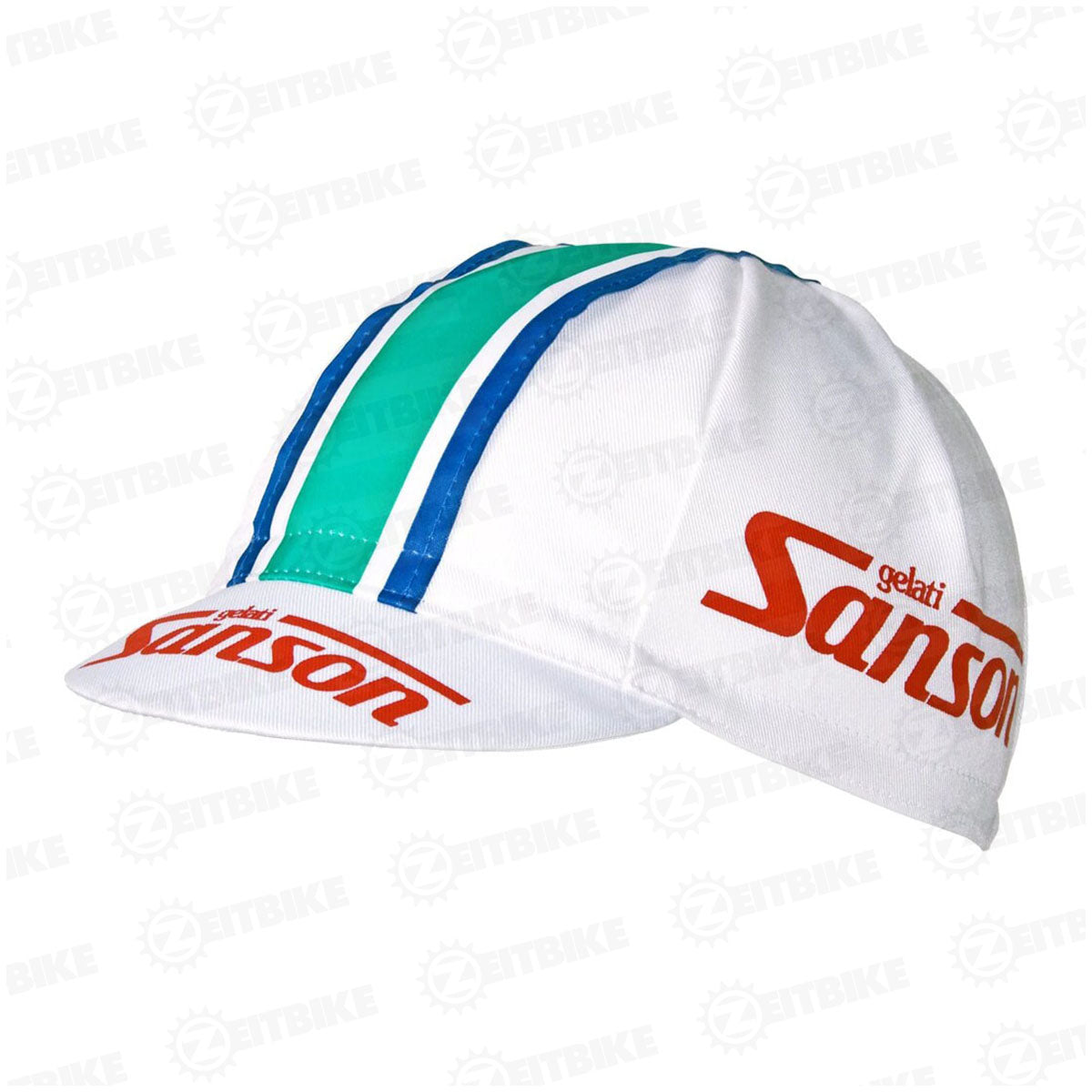ZEITBIKE vintage cycling cap in Sanson style, featuring classic design and fabric texture, ideal for cycling enthusiasts.