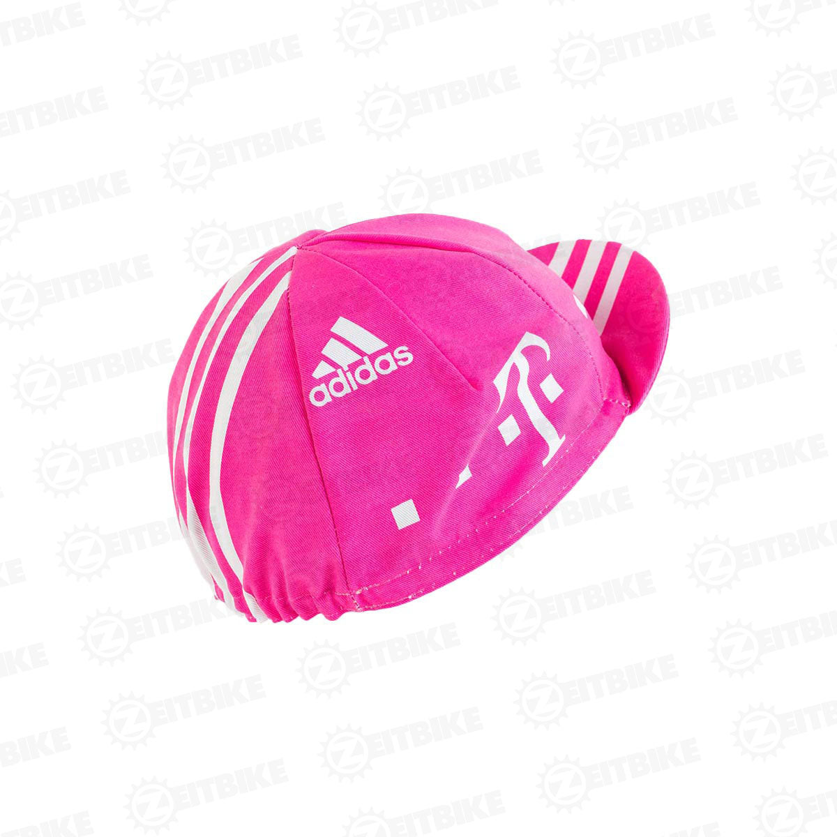 ZEITBIKE vintage T-Mobile cycling cap with branded logo, soft fabric, and classic design, shown from the back view.