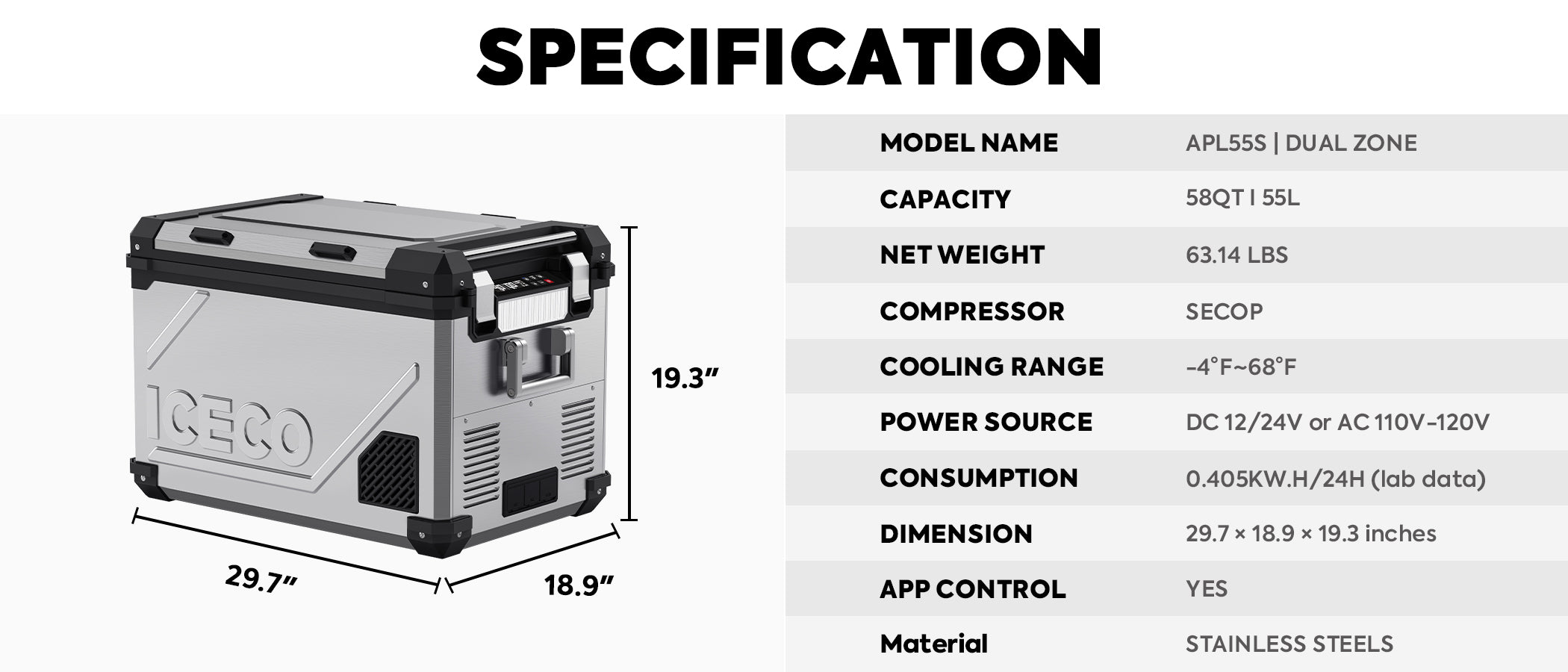 ICECO APL55 Dual Zone Fridge - We The Collective