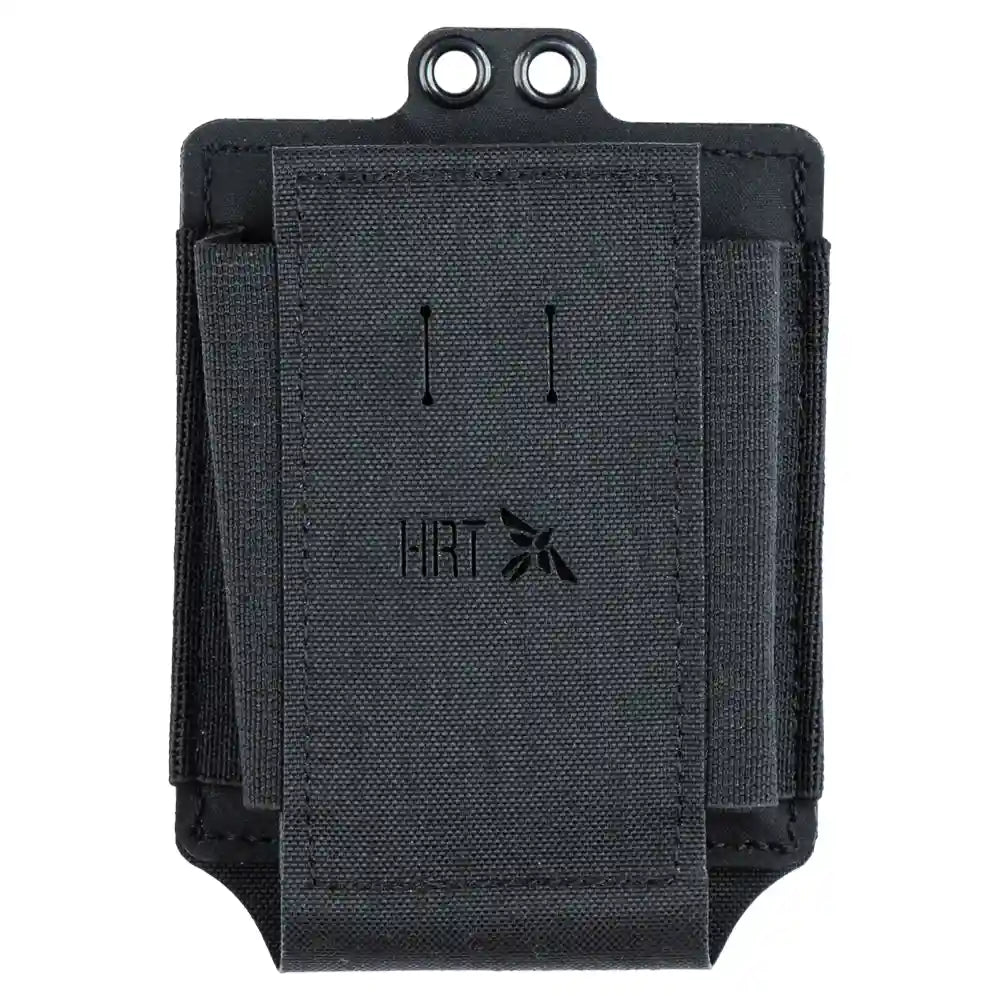HCC Tactical ARC Heavy Pouch in black, featuring elastic straps for secure storage of tactical gear and magazines.