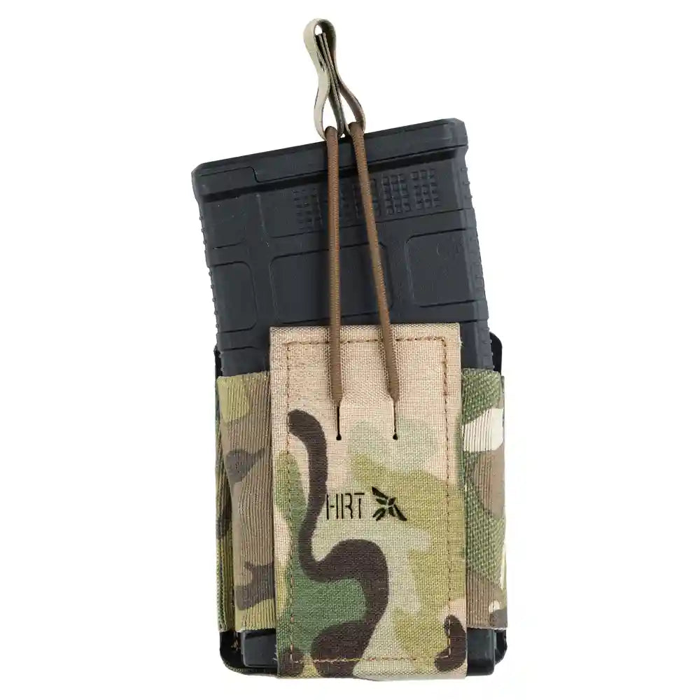 HCC Tactical ARC Heavy Pouch in multicam, featuring elastic straps for secure tactical gear storage.