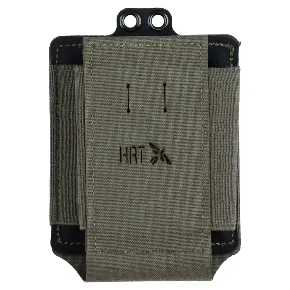 HCC Tactical ARC Heavy Pouch in olive green, showcasing elastic straps for secure storage of tactical gear.
