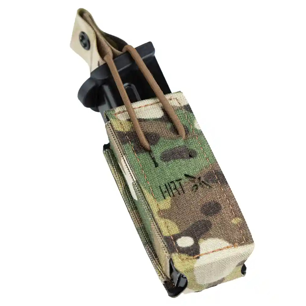 Elastic ARC Pistol Pouch by HCC Tactical, featuring a secure bungee closure for quick access and versatile tactical gear storage.