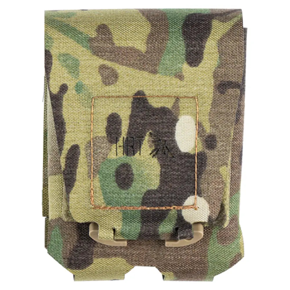 HCC Tactical ARC Handcuff Pouch in black tactical gear with adjustable strap and secure closure for police or security use.