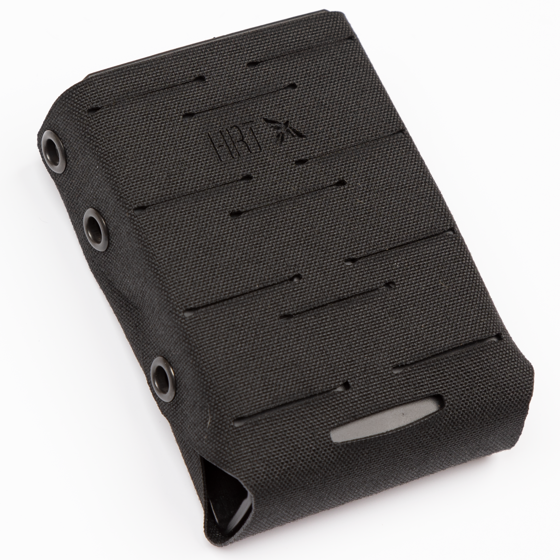 HCC Tactical ARC AR pouches in black, showcasing the rigid design for secure storage of tactical gear.