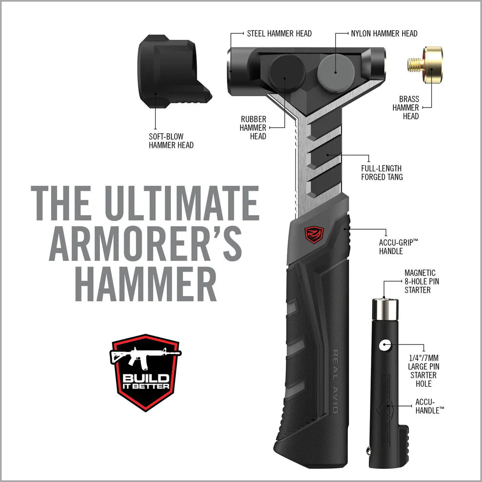 HCC Tactical armorer's hammer for cleaning and maintenance, featuring a sturdy metal head and ergonomic handle for firearm repairs.